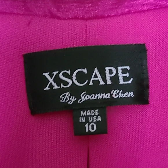 XSCAPE Hot Pink Ruffled top - Picture 2 of 4